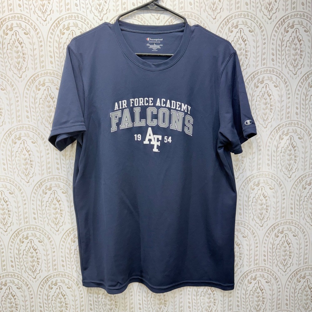 Champion T-Shirt Mens Large Navy Air Force Academy Falcons Athletic Performance